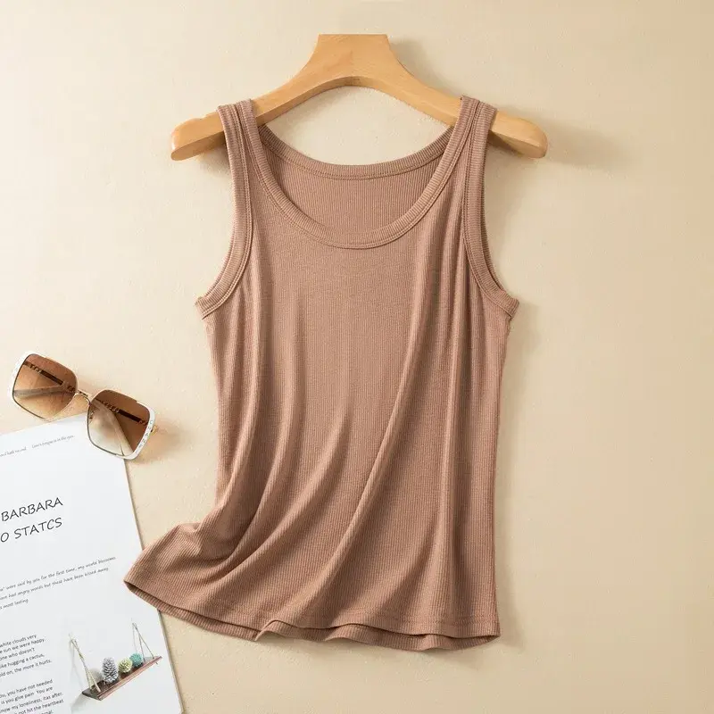 Anti-Exposure Slimming Short Sleeve Tank Top For Women With Wide Shoulder Strap Summer Spring Autumn Inner Base Layer