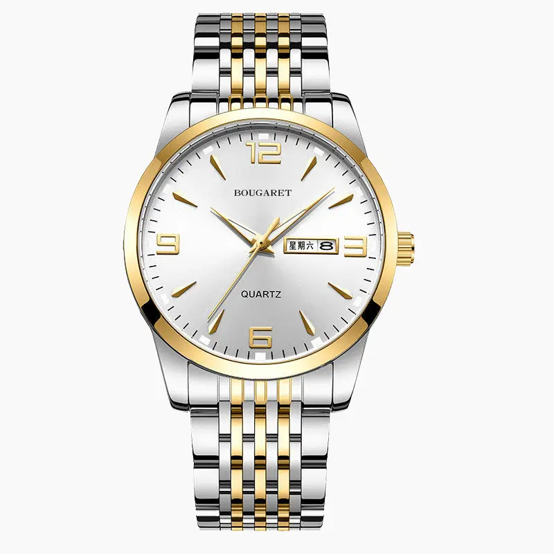 New Men's Watch Waterproof Luminous Calendar Korean Style Anti-fake Mechanical Watch Quick Hand Delivery One Piece Agency