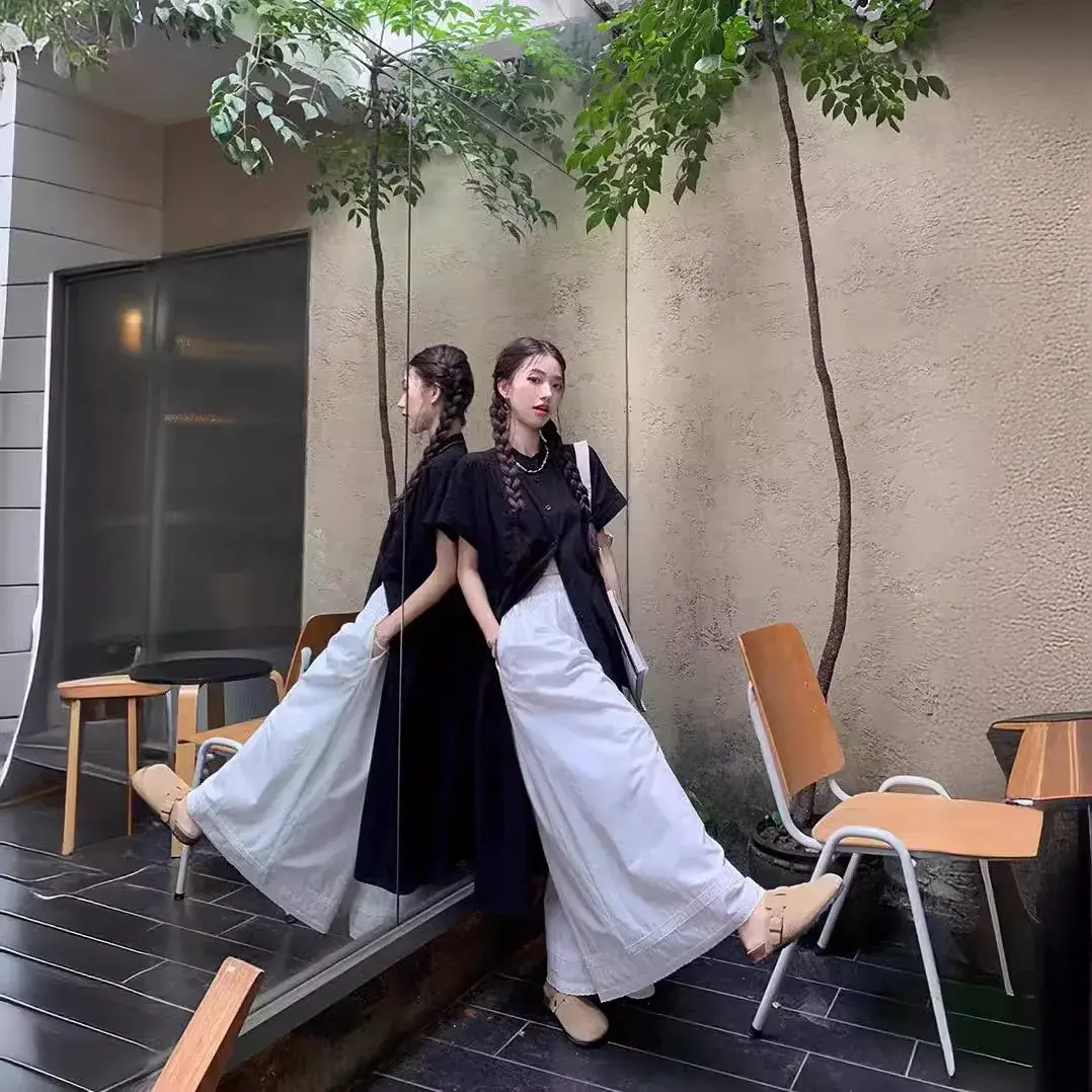 Zen Sense Vintage Mountain Style Casual Fashion Women's Summer Plus Size Matching High-End Feel Shirt Layered 2-Piece Set