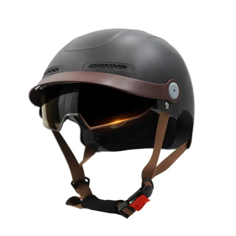 MAHAER Universal Electric Bicycle Helmet Men's Women's Motorcycle Summer Sun Protection Half Helmet Safety Cap Abs Material