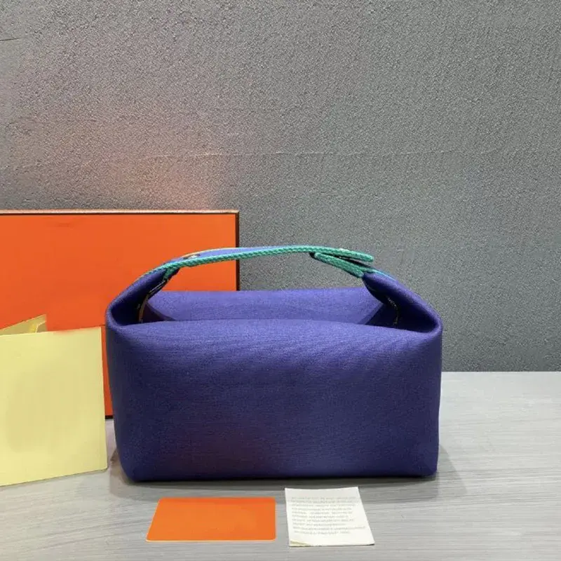 2024 New Women's Casual Canva Wash Bag Large Capacity Bento Handbag Single Shoulder Handbag Motorcycle Equipment Accessories
