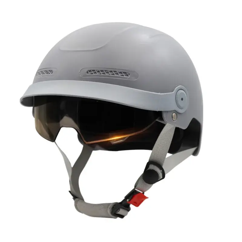 MAHAER Universal Electric Bicycle Helmet Men's Women's Motorcycle Summer Sun Protection Half Helmet Safety Cap Abs Material