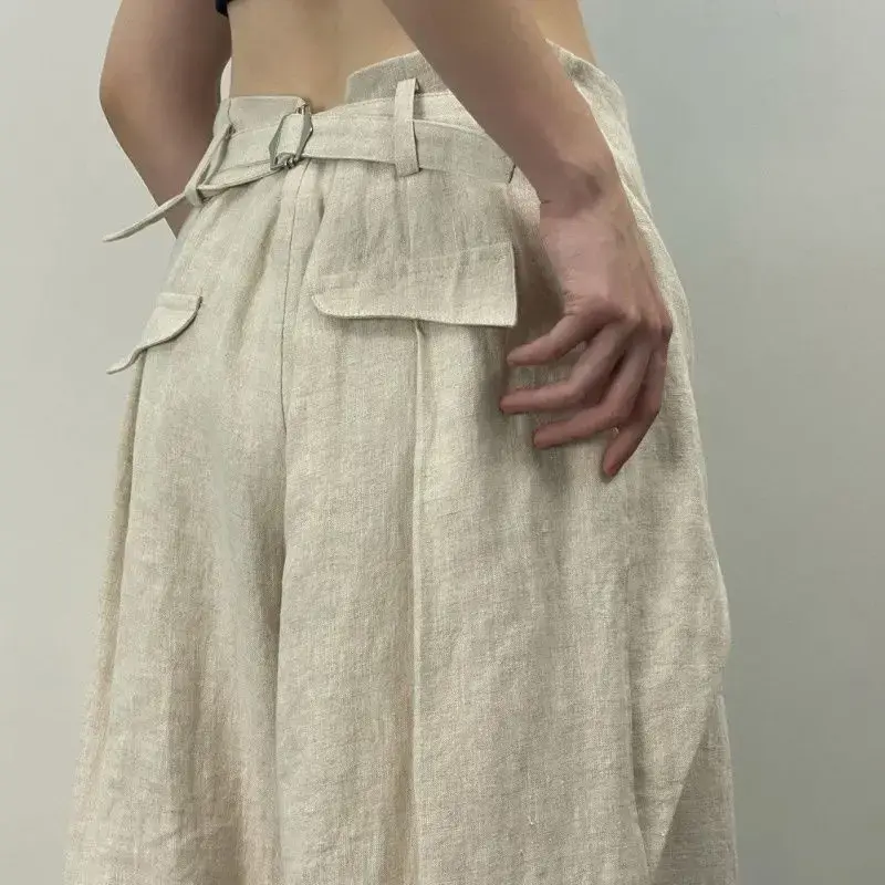 New Style Women's Wide Leg Pants Spring Autumn Large Pleat Draped Loose Texture Minimalist Long Trousers Fashionable Elegant