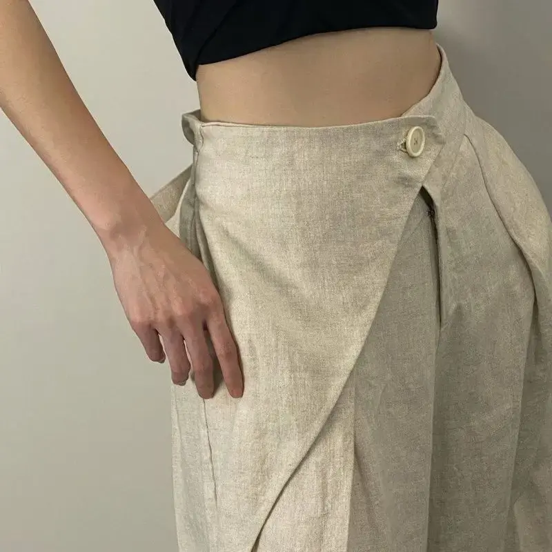 New Style Women's Wide Leg Pants Spring Autumn Large Pleat Draped Loose Texture Minimalist Long Trousers Fashionable Elegant