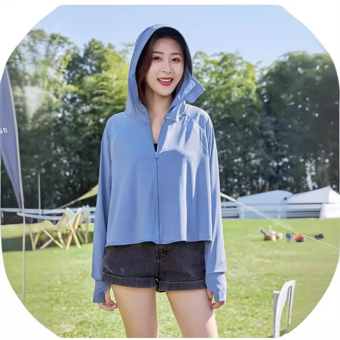 UPF50+ Slim Fit Women's Sun Protection Jacket Breathable Summer Style 2024 New Arrival Anti-Uv Outer Wear Thin Section