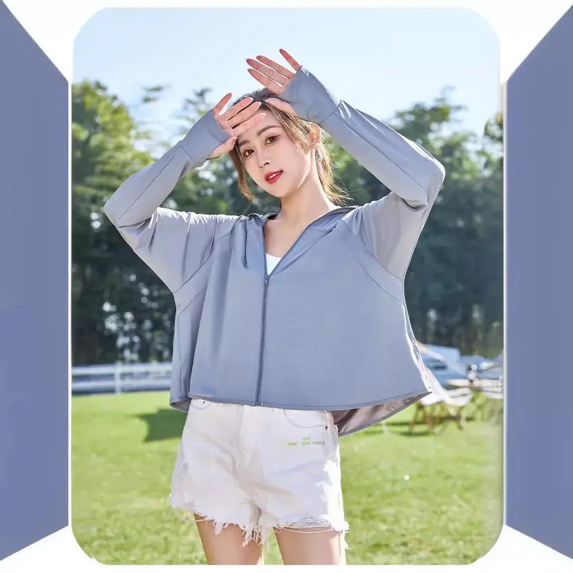 UPF50+ Slim Fit Women's Sun Protection Jacket Breathable Summer Style 2024 New Arrival Anti-Uv Outer Wear Thin Section