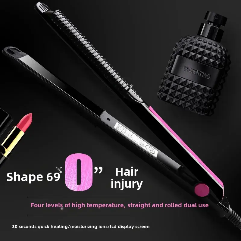 New Negative Ion Hair Straightener And Curler Dual Use Hair Styling Iron Permanent Styling Tool for Home And Dormitory Use