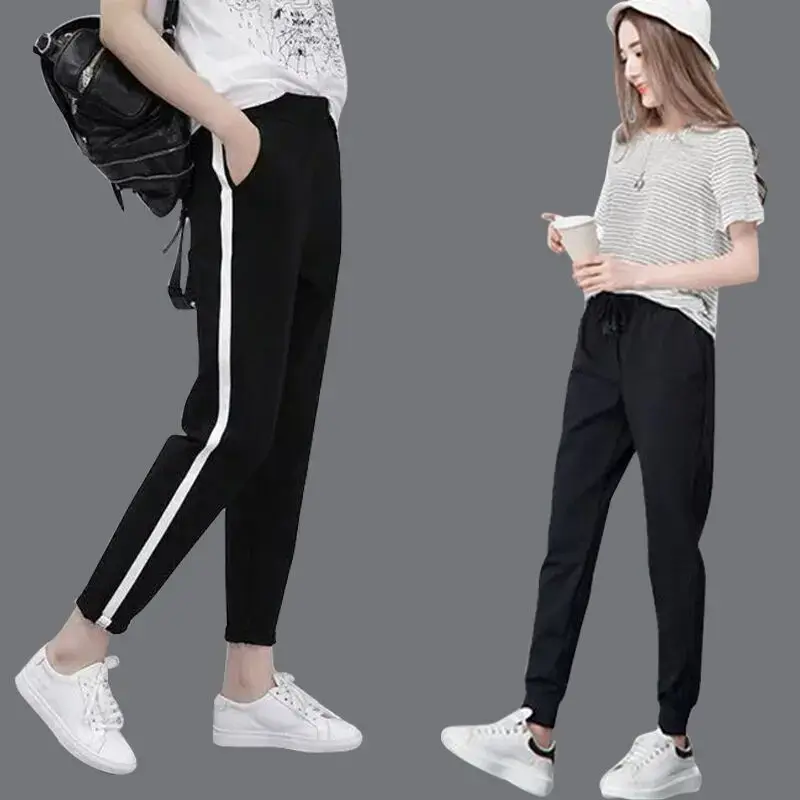 Plus Size Women's Harem Pants Loose Fitted Casual Trousers Autumn Winter Long Pants for plus Size Women up to 200 Pounds
