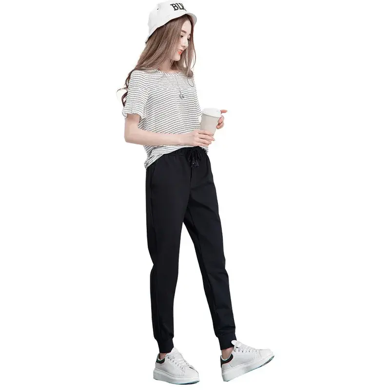 Plus Size Women's Harem Pants Loose Fitted Casual Trousers Autumn Winter Long Pants for plus Size Women up to 200 Pounds