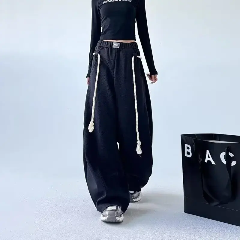 Designer Clothes Man Handmade Men's Loose-Fit Wide-Leg Bunched Feet Casual Pants Vintage Sweatpants Baggy Pants Essentials