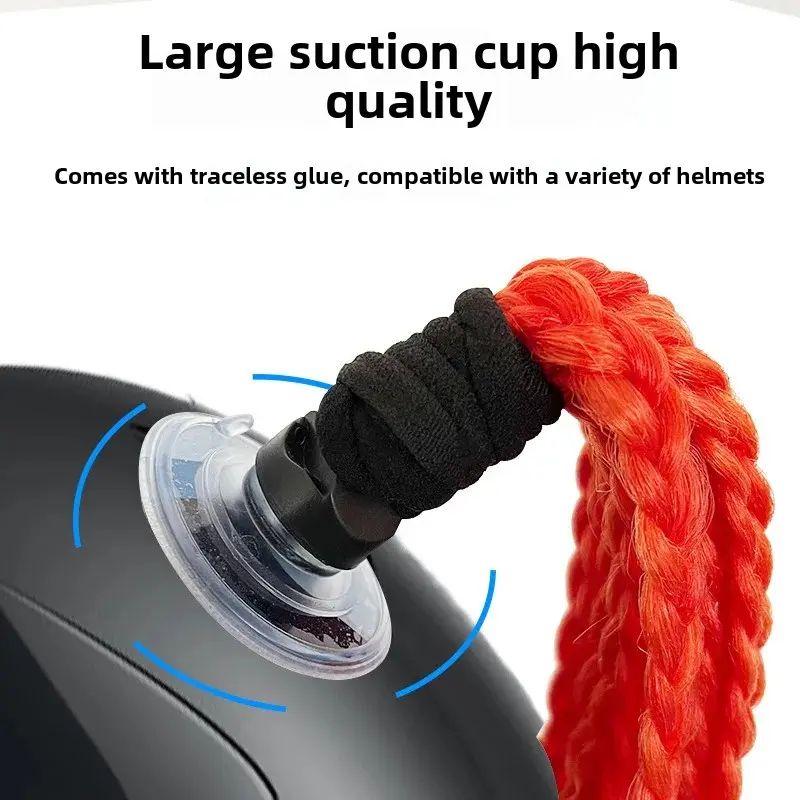 Fashionable Motorcycle Helmet Decorative Wig Tail Removable Non-Waste Glue Suction Cup Boxing Wig Asian Fiber Horse Tail Wig