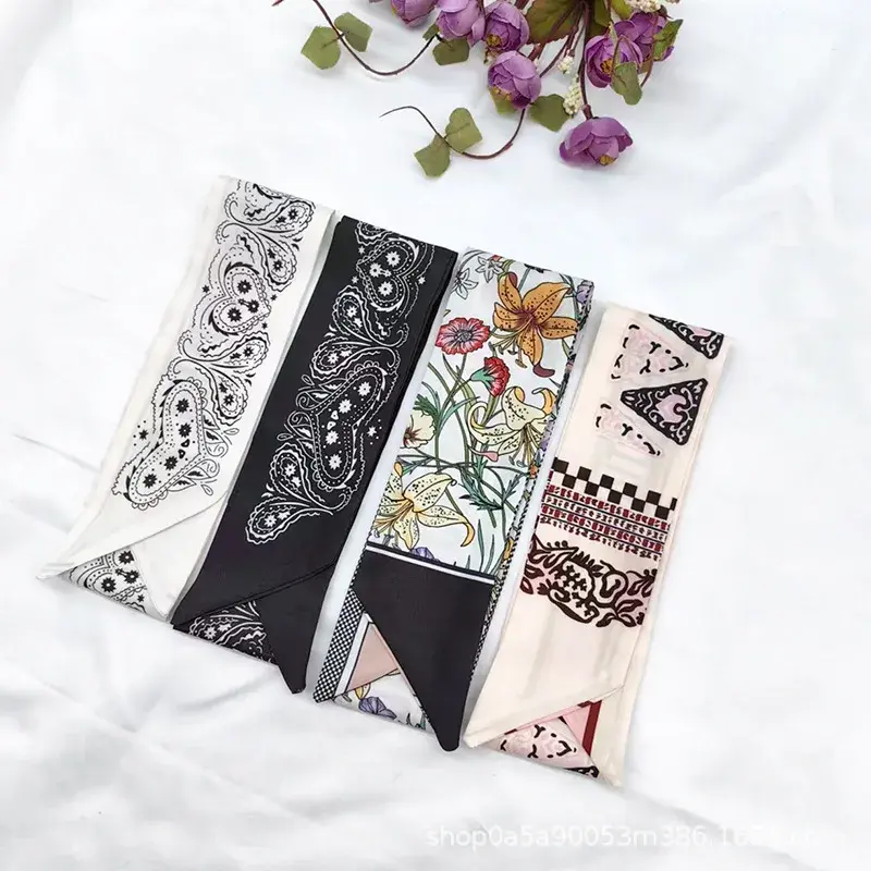 New Fashionable Women's Scarf Bandana Long Hair Tie European And American Popular Supernatural Hair Ribbon Headwear Accessories