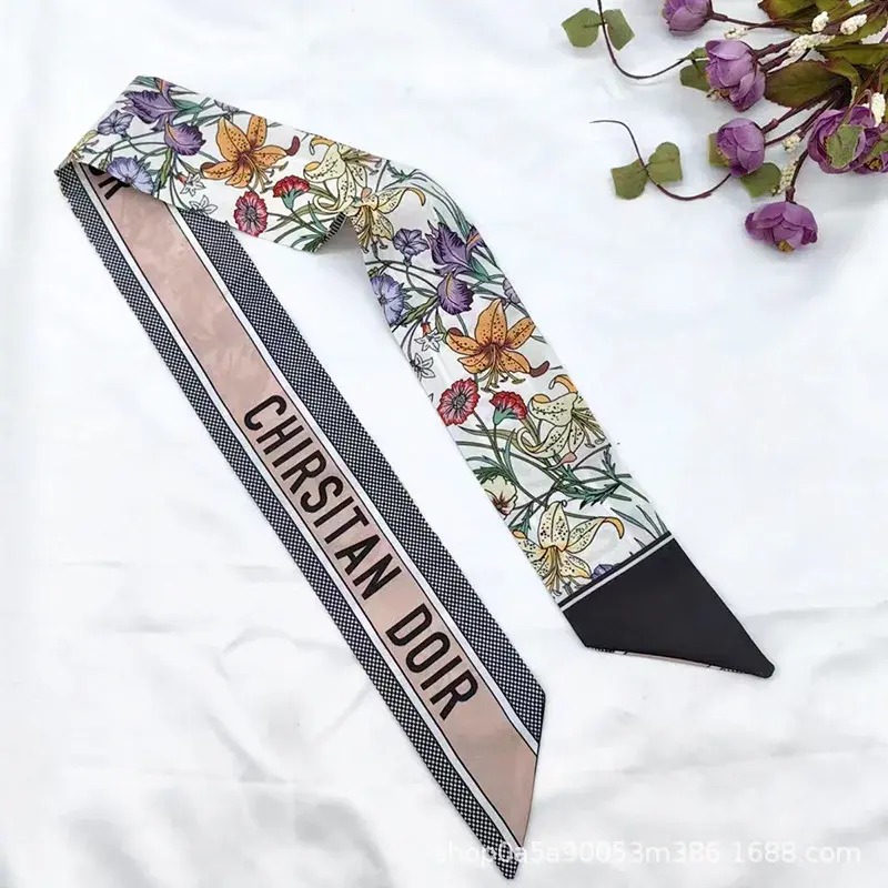 New Fashionable Women's Scarf Bandana Long Hair Tie European And American Popular Supernatural Hair Ribbon Headwear Accessories