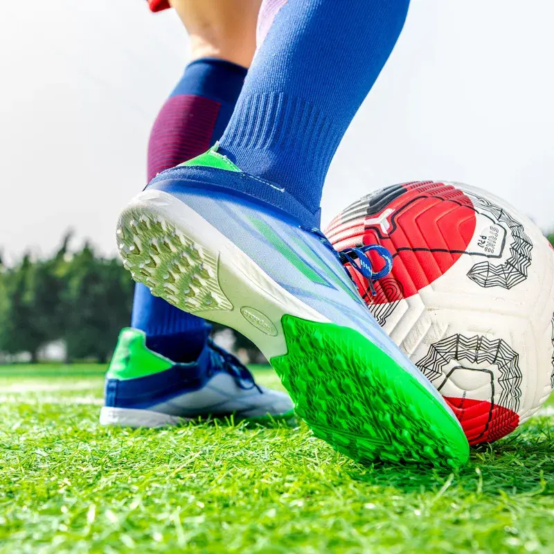 Adult High-Top Football Shoes Men's Training Competition Special Artificial Grassland TF Spike Long Nail Sports Sneakers