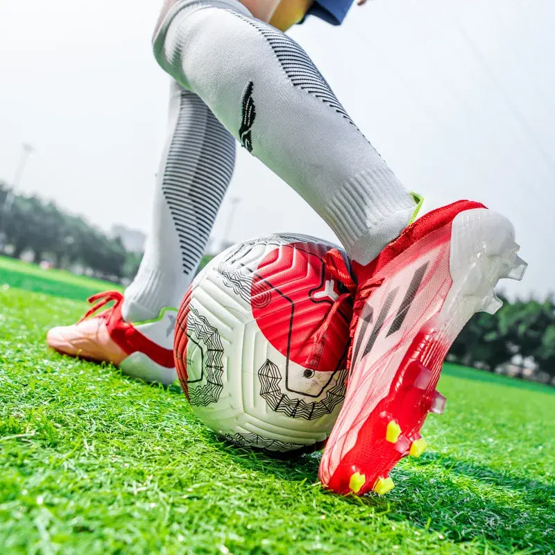 Adult High-Top Football Shoes Men's Training Competition Special Artificial Grassland TF Spike Long Nail Sports Sneakers