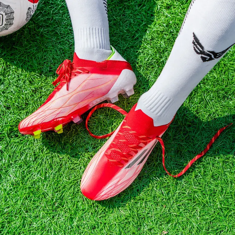 Adult High-Top Football Shoes Men's Training Competition Special Artificial Grassland TF Spike Long Nail Sports Sneakers
