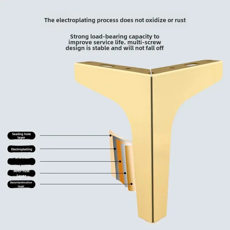 Luxury Thickened Three-Pronged Footstool Metal Support Legs For Sofa Tea Table Bedside Cabinet TV Stand Footstool Equipment Acce