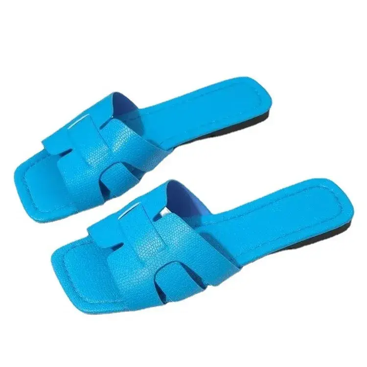 Plus Size Women's Sandals Trendy Knitted Flat Bottom 36-43 Beach Shoes Summer Outerwear Stock Available
