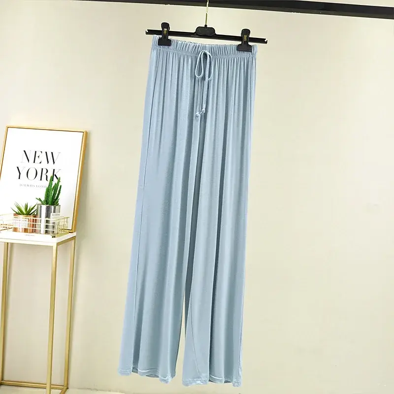 Summer Thin Modal Casual Straight-Leg Pants Women's New High-Waisted Korean Style Home Trousers Lightweight Comfortable Fit