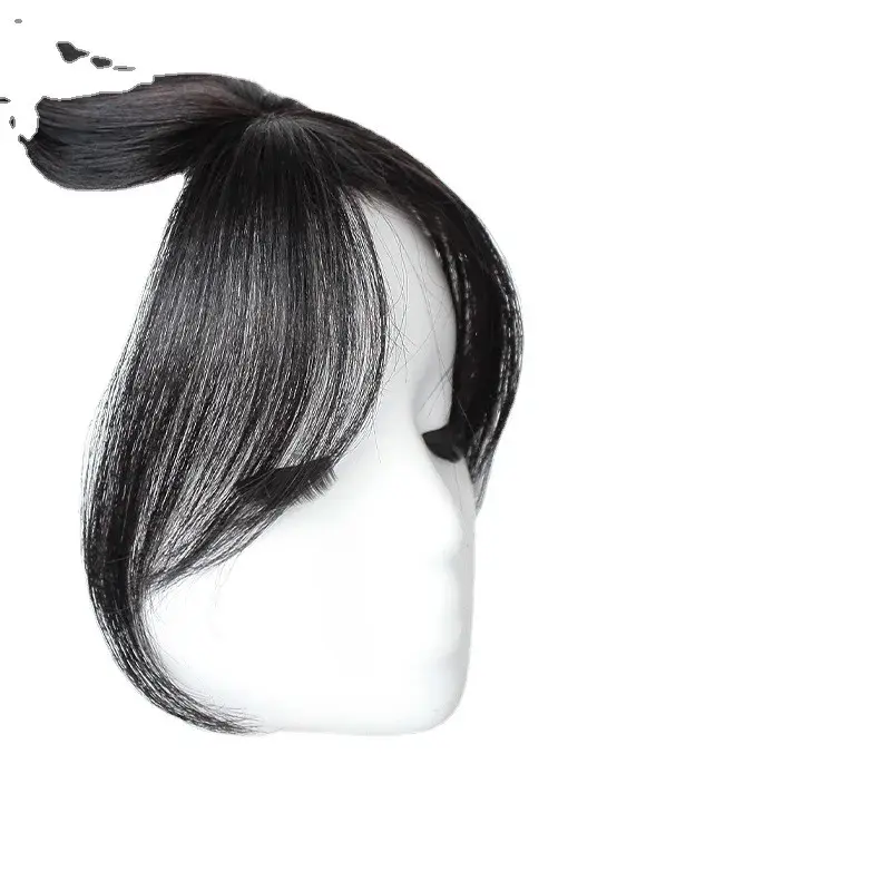 Natural Looking Breathable Women's Hair Extension Side Bangs Cover Grey Hair Fake Frontal Hair Piece Easy to Wear And Maintain