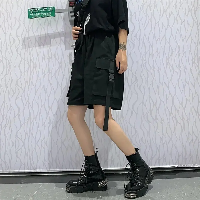 Trendy Summer Solid Colorbell Loose-Fit Wide-Leg Shorts Women's Clothing From Cross-Border Factories Casual Workwear Shorts