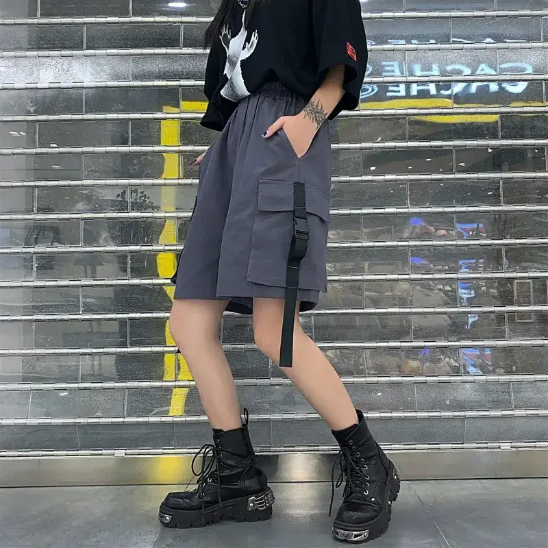 Trendy Summer Solid Colorbell Loose-Fit Wide-Leg Shorts Women's Clothing From Cross-Border Factories Casual Workwear Shorts