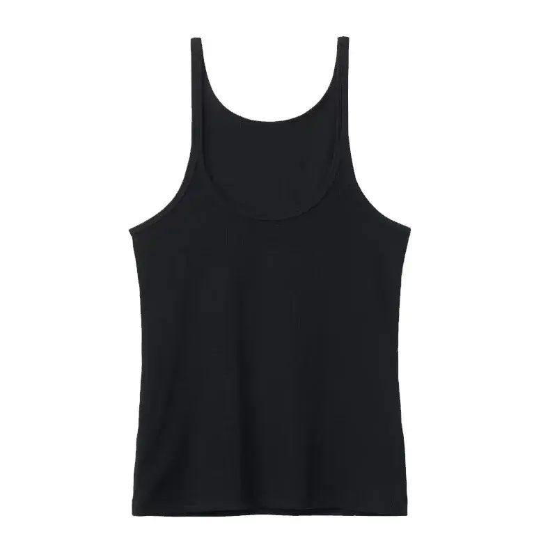 European Style Screw Thread Fitness Tank Top Women's Inner Wear Summer Outer Wear Fine Shoulder Strap Work Shirt Polyester Fiber