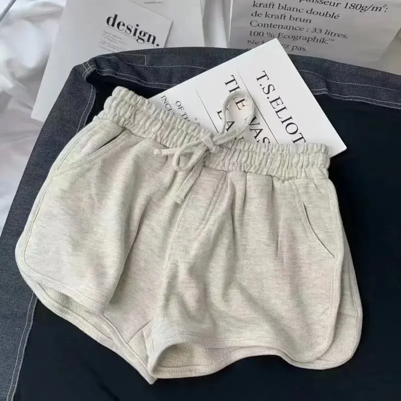 Women's Summer High-Waisted Slimming Casual Pants Student Korean Style Loose-Fit A- Line Pants New Wide-Leg Simple Sweatpants