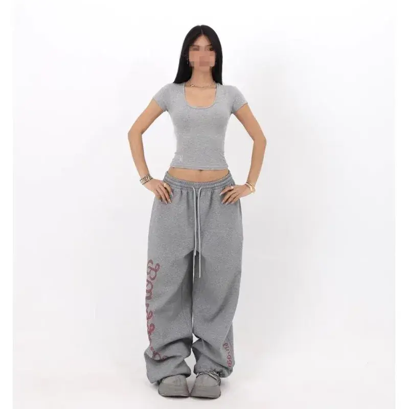 High Waist Drawstring Loose Hip Hop Dance Sports Pants Women Sexy Girl Style Long Pants Nine Points Seven Points Five Points