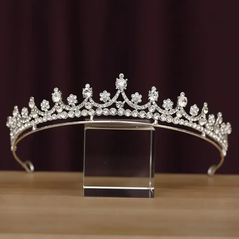 Fashionable Bridal Crown Jewelry Hair Accessories Princess Wedding Dress Crown Birthday Headband In-Stock Zirconia Jewelry