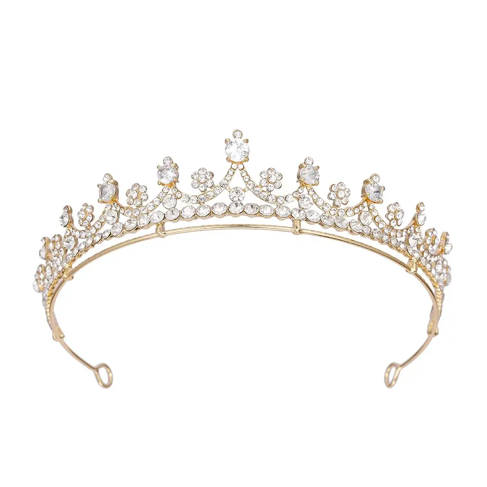 Fashionable Bridal Crown Jewelry Hair Accessories Princess Wedding Dress Crown Birthday Headband In-Stock Zirconia Jewelry