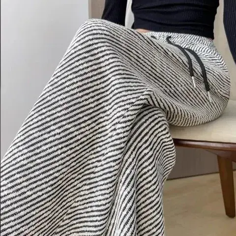 Casual Loose Wide Leg Pants Women's Thin High Waist Slimming Loose Straight Corduroy Diagonal Stripe Summer Lightweight Trousers