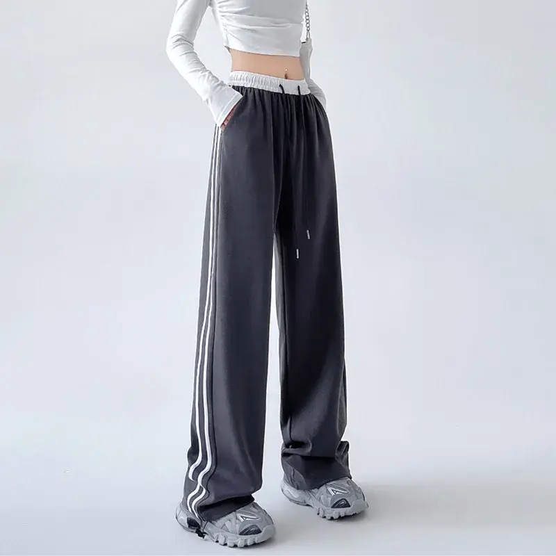 American Style Bell Bottoms Women's Loose-Fit Draped Straight-Leg Pants Casual Sportswear Summer 2024 New Arrival