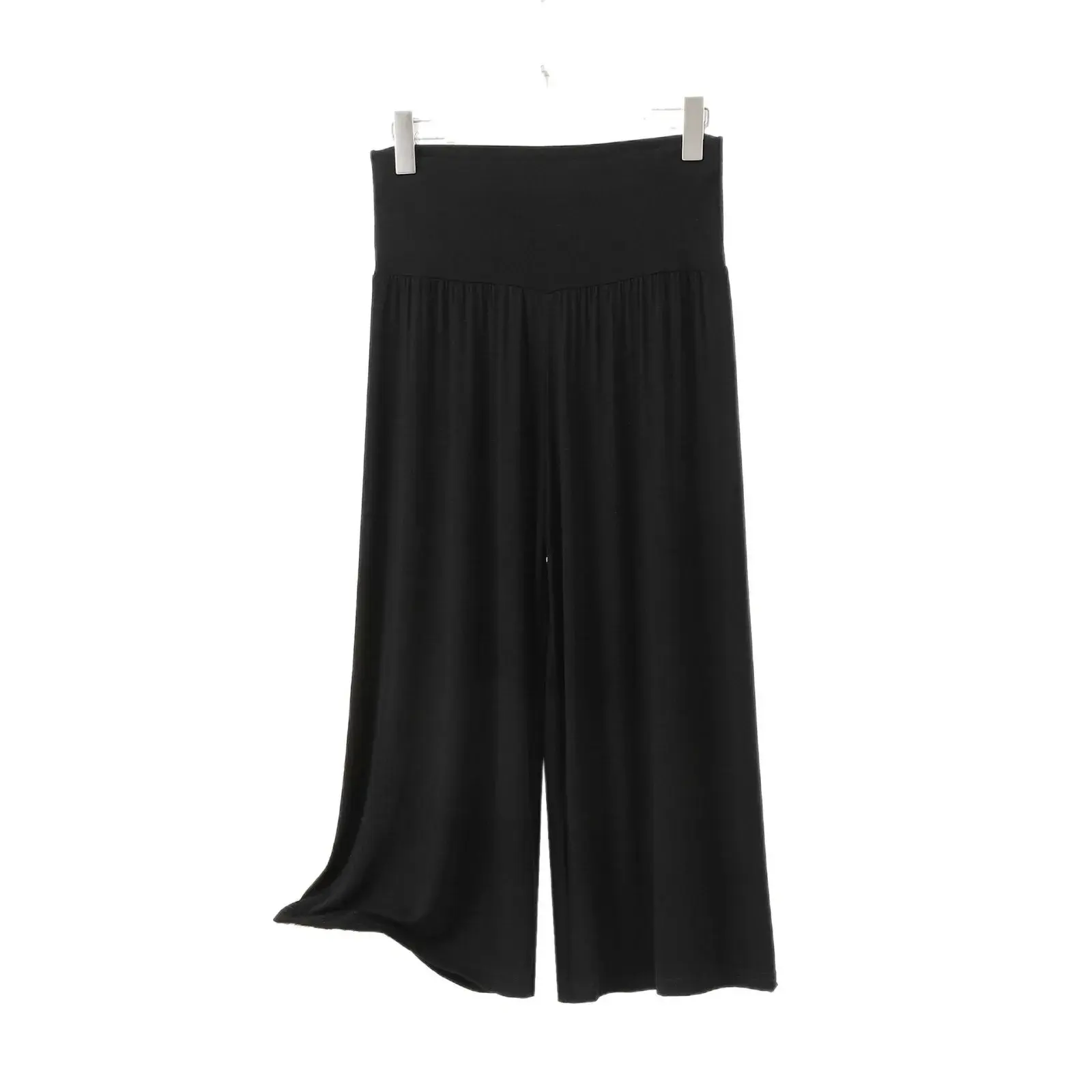 Summer New plus Size Loose Wide Leg Pants Casual Versatile High Waist Slimming Seven Inch Swing Pants Modal Comfortable Trousers