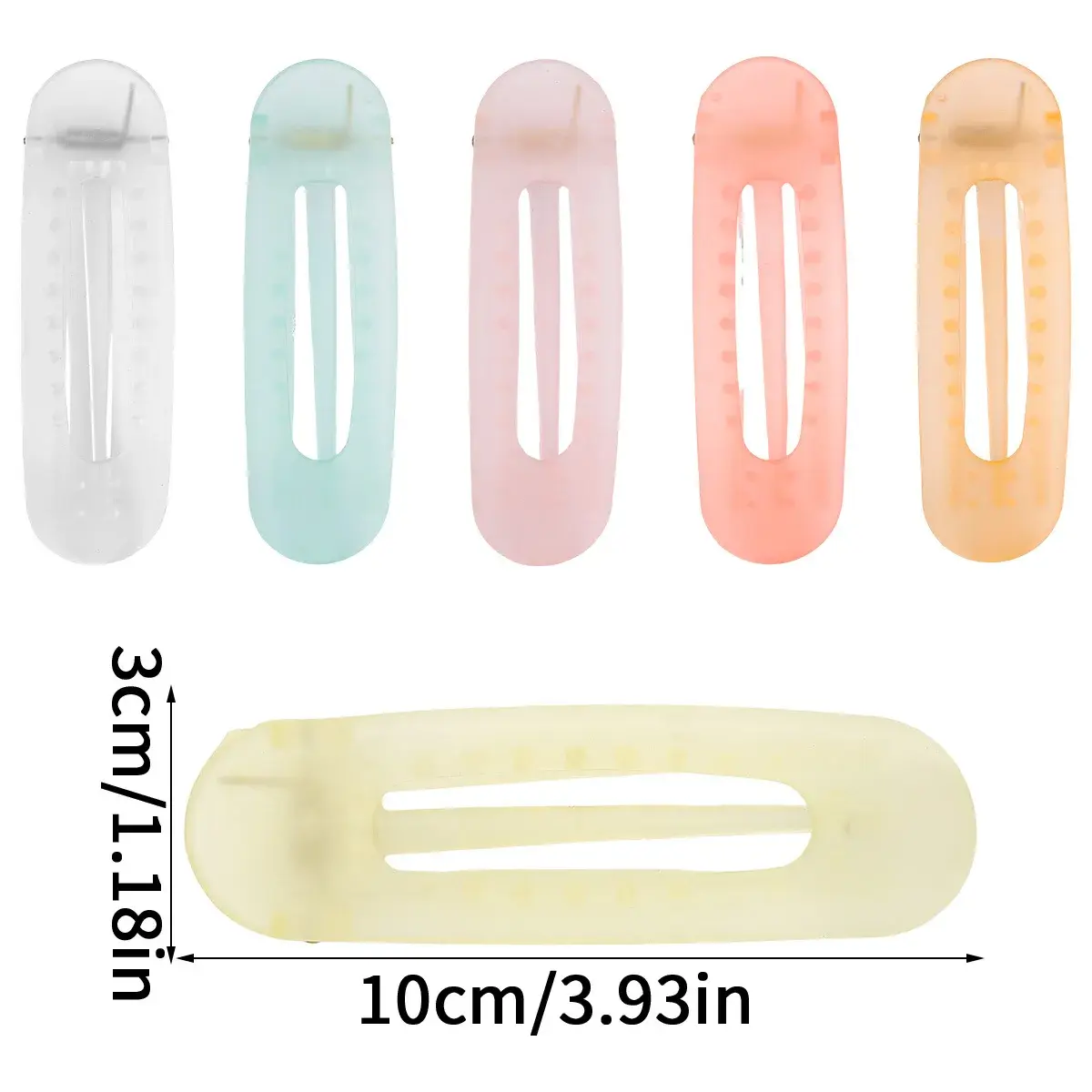 Large Size Frosted Duckbill Hair Clip Professional Salon Candy Color Fresh Forest System Hair Clip for Back of Head Elliptical