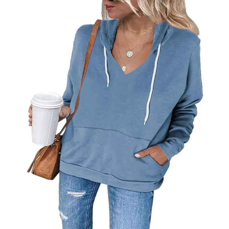Women's Long Sleeve Hoodie Jacket Rope Pulling Autumn Winter Fashionable Casual Comfortable Size plus Clothing from China