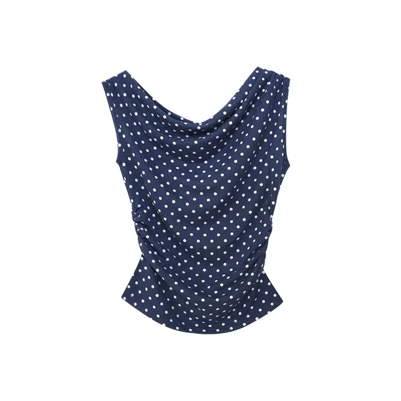Newopen 2025 Early Spring Fashion Slimming Women's T-Shirt Polyester Fabric Ribbed Waistless Top Sleeveless Wardrobe Staple