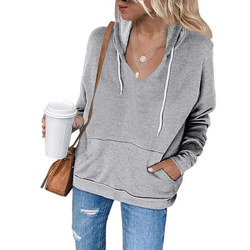Women's Long Sleeve Hoodie Jacket Rope Pulling Autumn Winter Fashionable Casual Comfortable Size plus Clothing from China