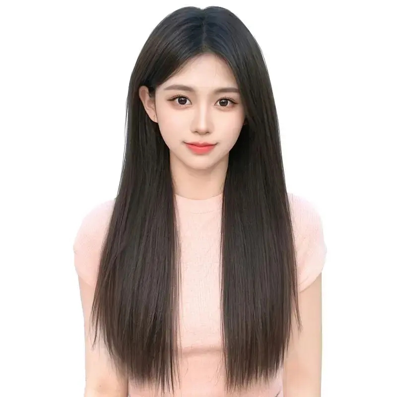 Long Hair Extension Pieces Realistic Volume Boost Invisible Traceless Three Piece Set Asian Synthetic Hair Extensions