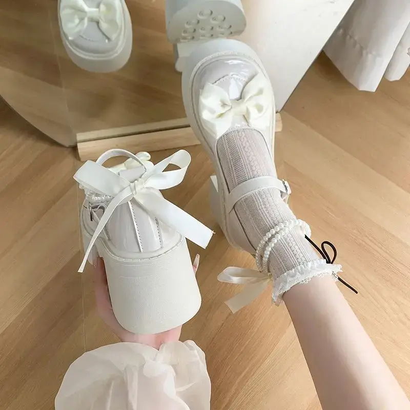 Sweetbow Women's 2024 Summer New Style White Waterproof Platform High Heels Shoes Polyamide Sole Rubber Upper China Made