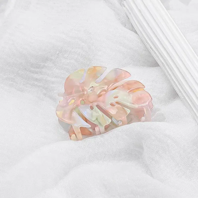 Fresh Style Acetate Hair Clip Leaf Shaped Hair Accessories Professional Salon Hair Division & Fixation Clip Shark Bite Hair Clip