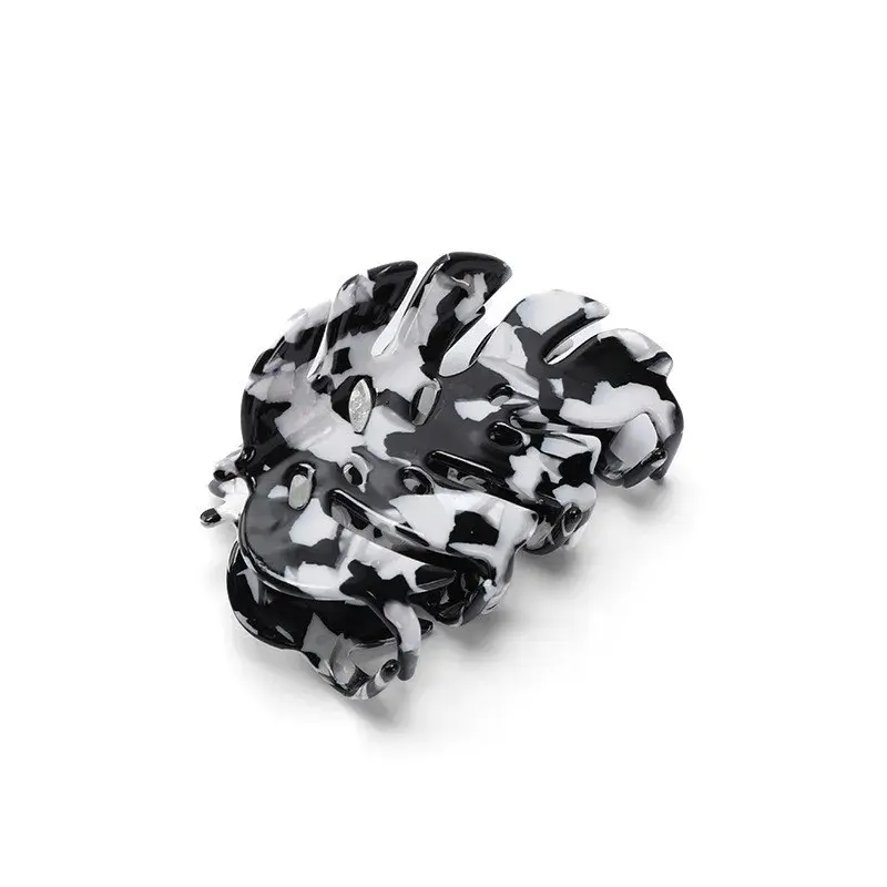 Fresh Style Acetate Hair Clip Leaf Shaped Hair Accessories Professional Salon Hair Division & Fixation Clip Shark Bite Hair Clip