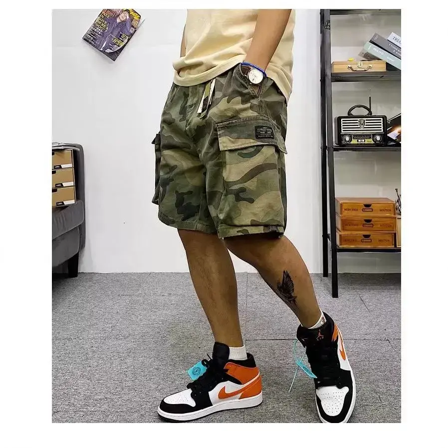 Lightweight Men's Loose Fit Breathable Straight Leg Workwear Shorts with Large Pockets Stylish Summer Casual Pants