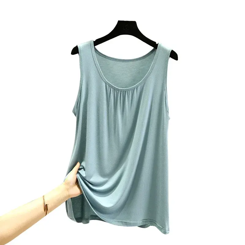 Modal Tank Dress Inner Long Loose-Fit Opaque White Base Layer Vest Plus Size Dress For Women Summer