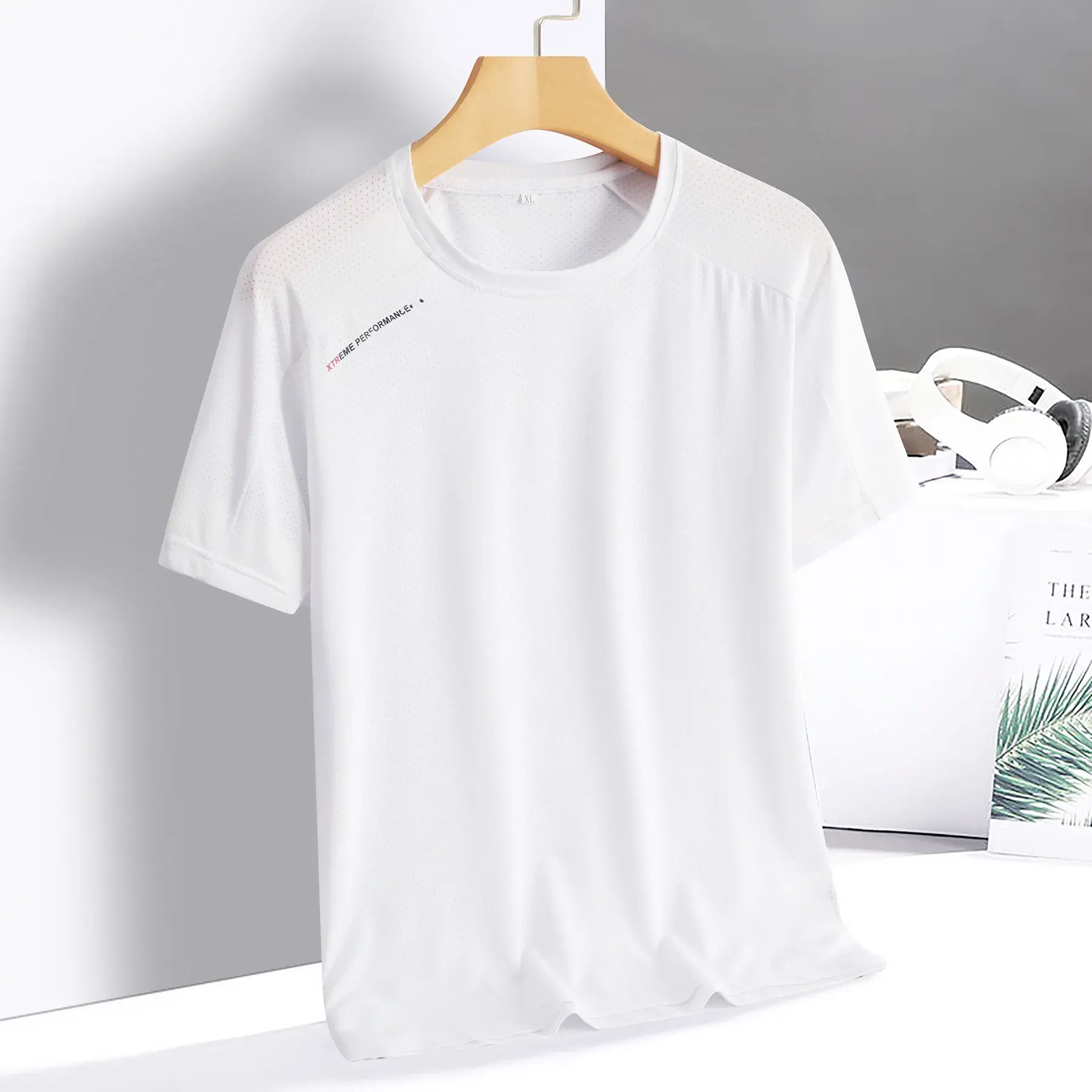 Men's Summer New Short Sleeve T-Shirt Ice Silk Quick Dry Loose Fit Breathable Casual Top Large Size 8XL Comfortable Shirt