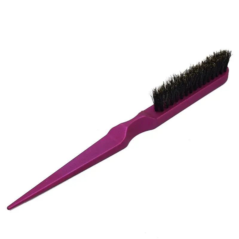 Plastic Pig Bristle Three Row Sharp Tail Comb Hair Styling Hairdressing Brush for Braiding Hairdressing Professional Use
