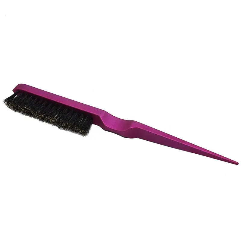 Plastic Pig Bristle Three Row Sharp Tail Comb Hair Styling Hairdressing Brush for Braiding Hairdressing Professional Use