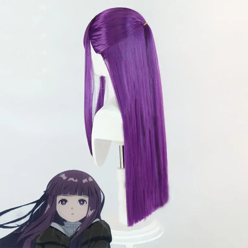 Xiangzhi Purple Long Straight Half Tied Small Horse Tail Wig Cosplay Phillipine Hair Extension For White Women
