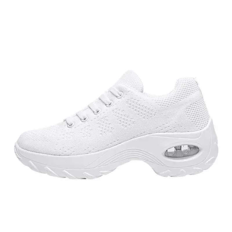 White Square Dance Shoes Women's Soft Bottom Medium Heel Sports Dance Shoes No Fatigue Step Dancing Shoes Exercise Ghost Step Sh