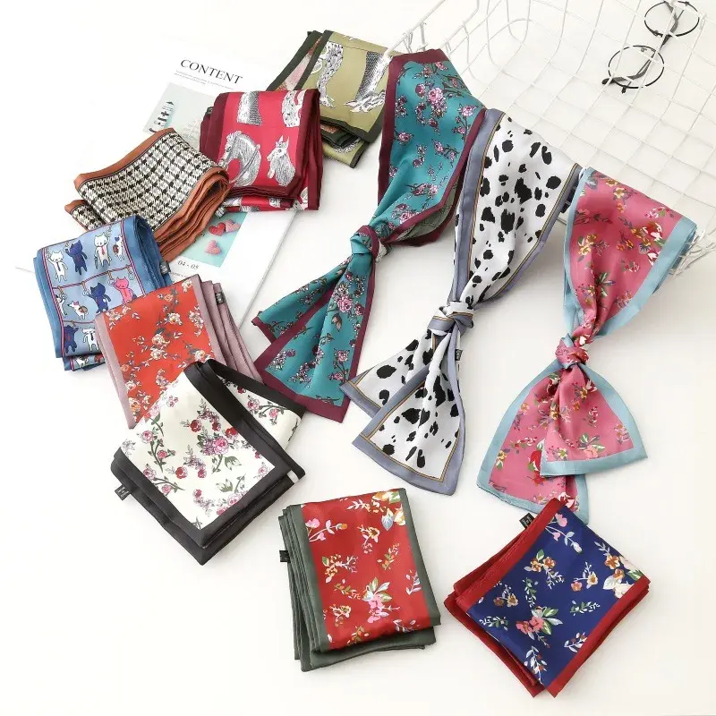 New Arrival Korean Long Silk Scarf Women's Fashionable Versatile Neck Tie Small Length For Spring Summer Autumn Collection
